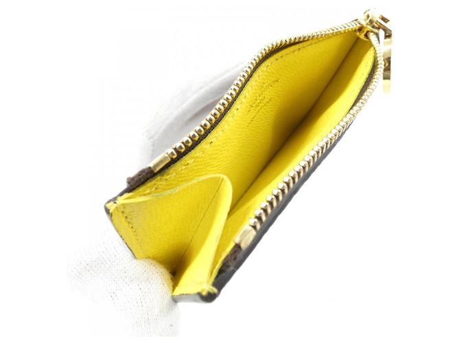 Monedero Monogram Louis Vuitton Castaño Amarillo Monograma - vista 5
