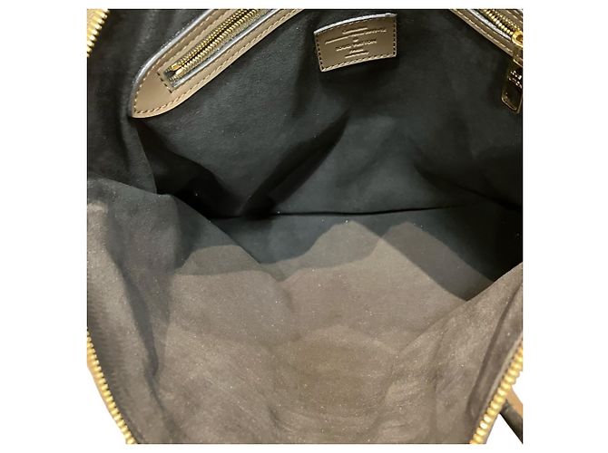Borsa a mano verticale Louis Vuitton Lockit Marrone Nero - vista 7