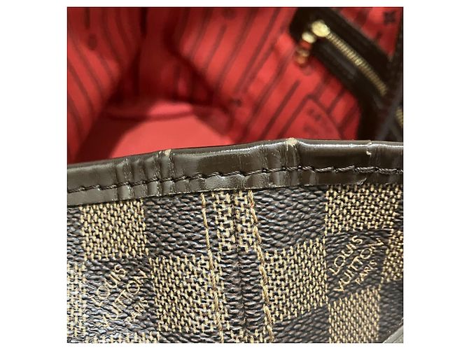 Borsa Tote Louis Vuitton Damier Neverfull PM Marrone - vista 9