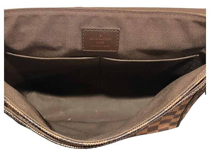 Borsa a Spalla Louis Vuitton District PM, Damier Toile Leather Marrone - vista 5