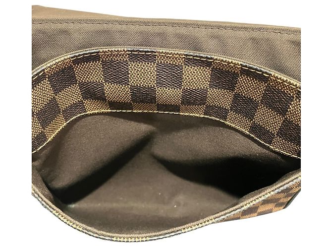 Borsa a Spalla Louis Vuitton District PM, Damier Toile Leather Marrone - vista 7