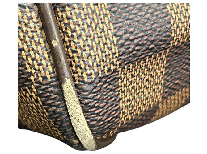 Borsa a Spalla Louis Vuitton District PM, Damier Toile Leather Marrone - vista 8
