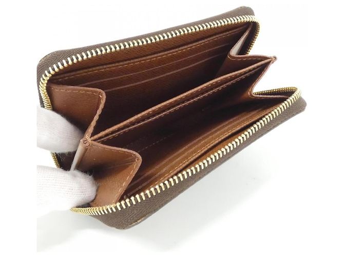 Monogram Zippy Coin Purse Louis Vuitton Castaño Monograma - vista 6