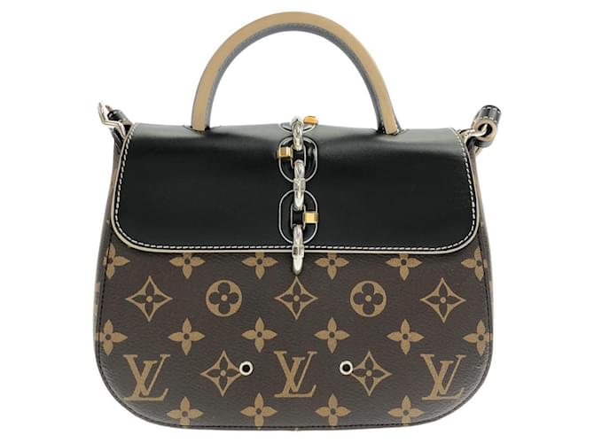 Borsa Louis Vuitton Monogram Chain It PM Nero Monogramma - vista 2