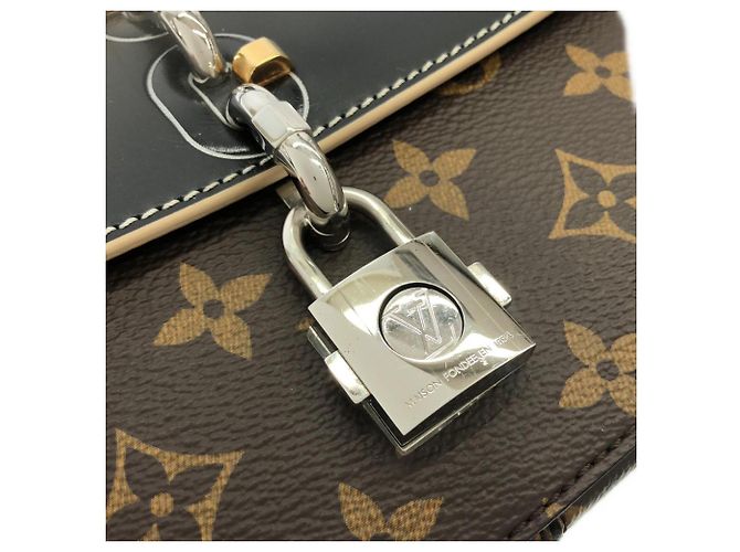 Borsa Louis Vuitton Monogram Chain It PM Nero Monogramma - vista 5