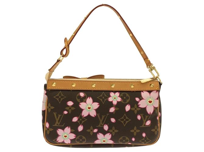 Louis Vuitton Monogram Cherry Blossom Pochette Accessoires Marrone Monogramma - vista 2