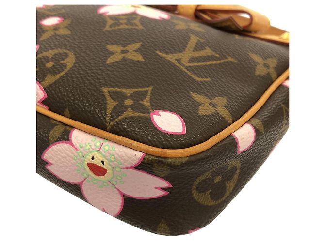 Louis Vuitton Monogram Cherry Blossom Pochette Accessoires Marrone Monogramma - vista 3