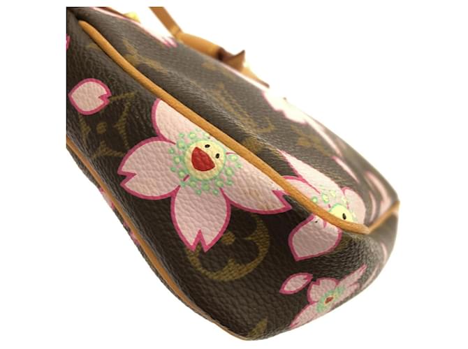 Louis Vuitton Monogram Cherry Blossom Pochette Accessoires Marrone Monogramma - vista 4