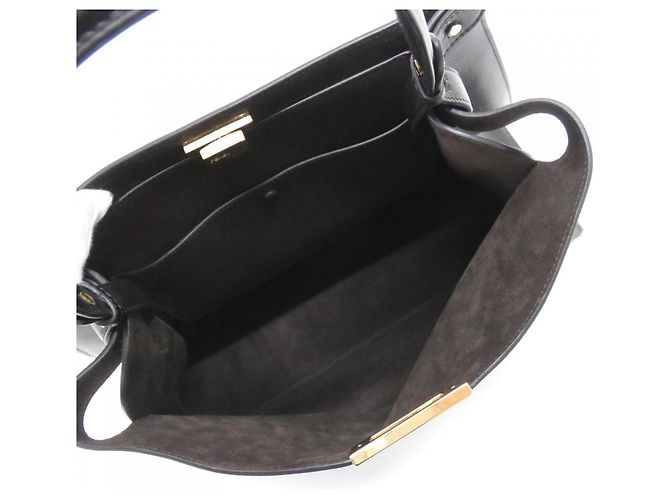 Borsa a Spalla Fendi Way Large Nero Cioccolato - vista 7