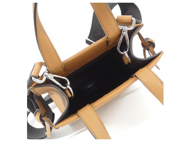 Borsa Fendi Go To Shopper Marrone - vista 7