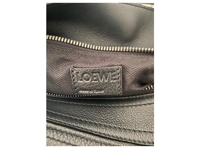 Borsa Loewe Puzzle Biker in pelle nera Nero - vista 9