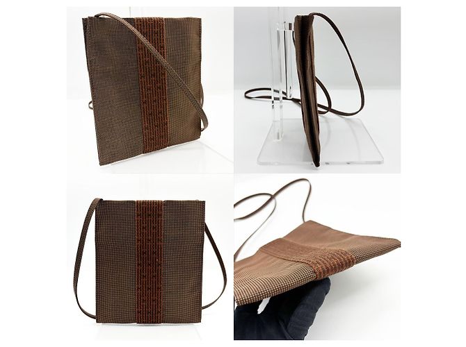 Hermès Borsa a tracolla Pochette Herline Hermes Marrone - vista 2
