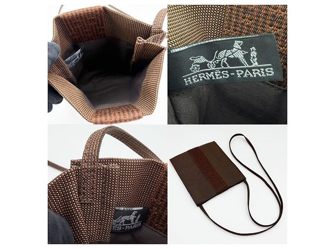 Hermès Borsa a tracolla Pochette Herline Hermes Marrone - vista 4