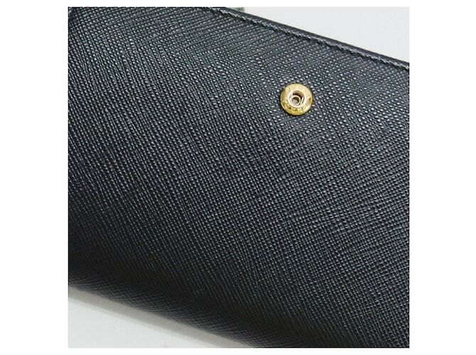 Prada Saffiano Metal Bi-fold Medium Wallet Schwarz - Ansicht 8