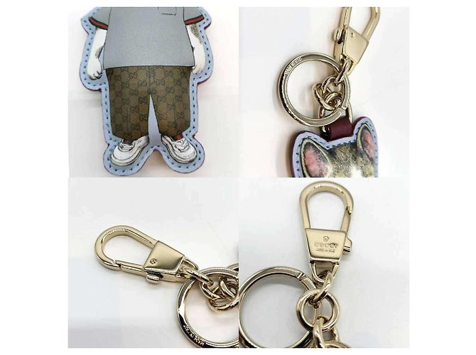 Gucci Higuchi Yuko Boris Cat Bag Charm Keyring Multicolore D'oro - vista 5