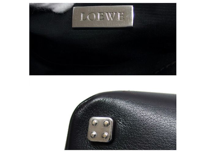 Borsa Tote Loewe Amazona Fusta Small Nero - vista 11