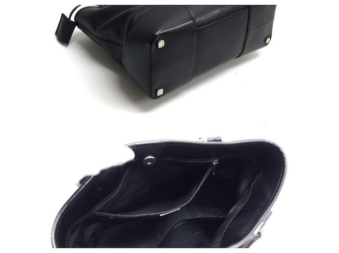 Borsa Tote Loewe Amazona Fusta Small Nero - vista 4