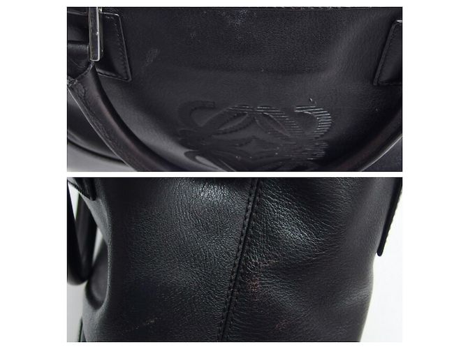 Borsa Tote Loewe Amazona Fusta Small Nero - vista 6