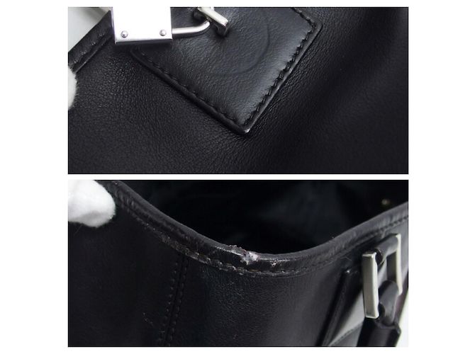 Borsa Tote Loewe Amazona Fusta Small Nero - vista 7