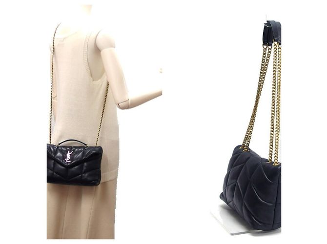 Borsa a tracolla Saint Laurent Paris Loulou Puffer in agnello - vista 3