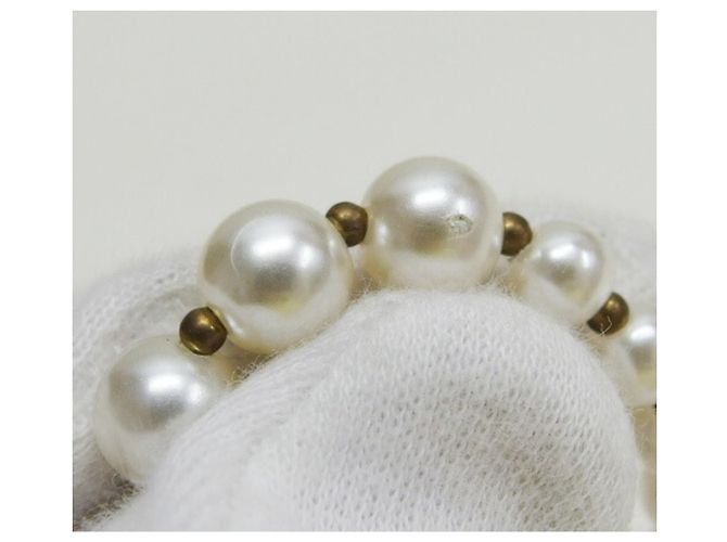 Collana in perle finte e strass Christian Dior Bianco - vista 9