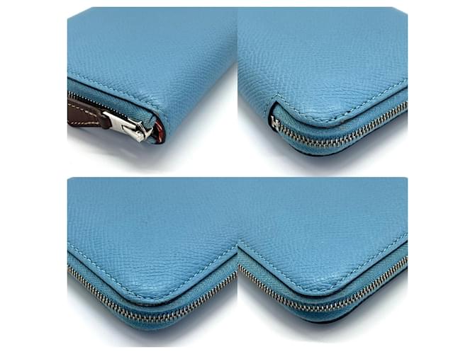 Hermès Cartera compacta de seda Azap Hermes Azul - vista 3