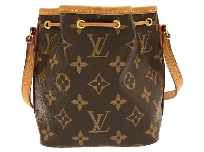 Noe Borsa a Spalla Louis Vuitton Monogram Nano Noé Marrone Monogramma - vista 2