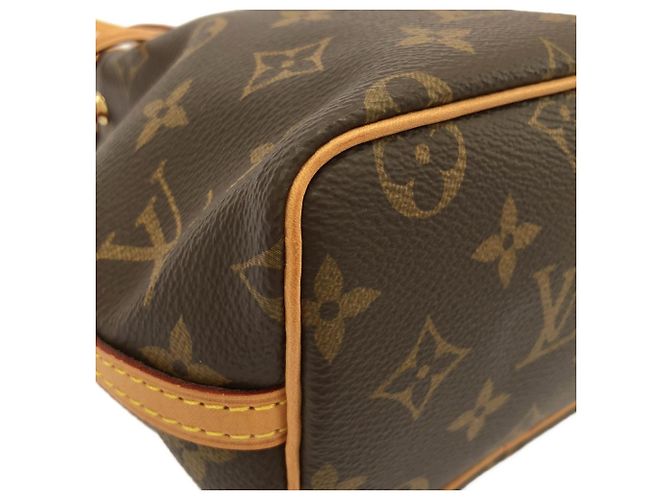 Noe Borsa a Spalla Louis Vuitton Monogram Nano Noé Marrone Monogramma - vista 3