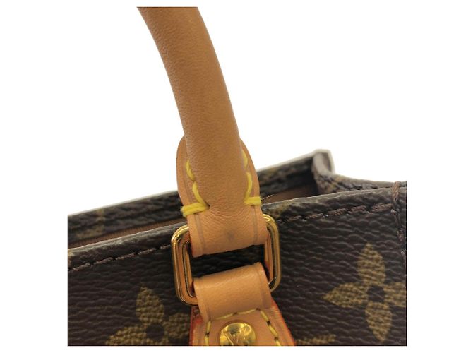 Borsa Louis Vuitton Monogram Petite Sac Plat Marrone Monogramma - vista 5