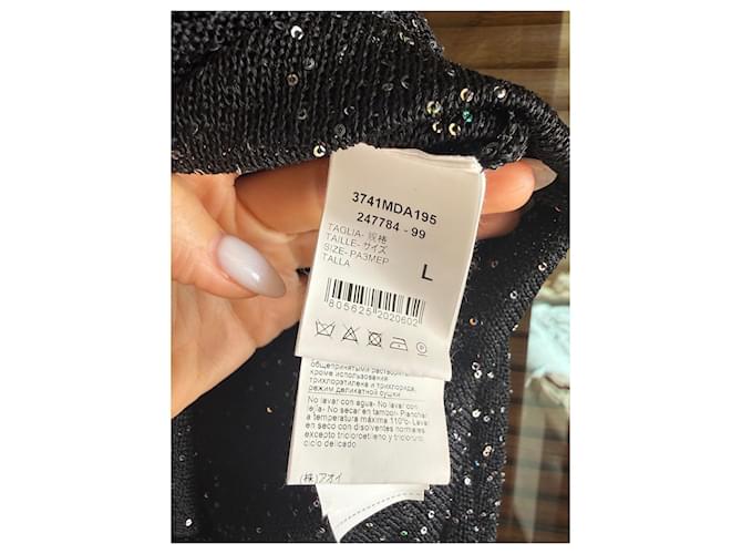MSGM Midikleid Schwarz mit Pailletten - Ansicht 4