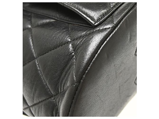 Chanel Duma Drawstring Pelle Trapuntata Large Nero - vista 6