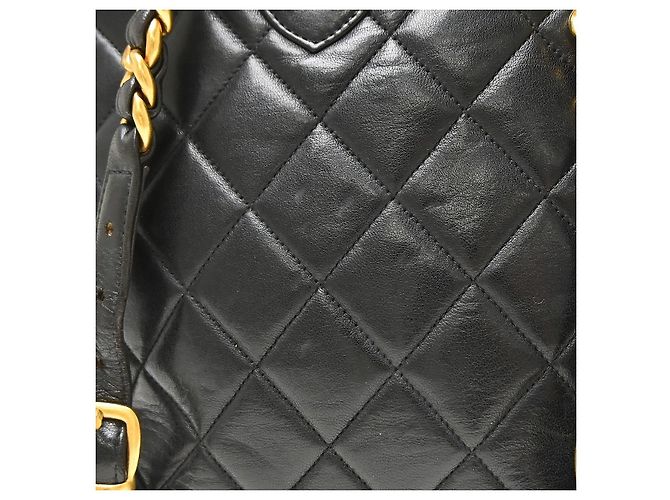 Chanel Duma Drawstring Pelle Trapuntata Large Nero - vista 7