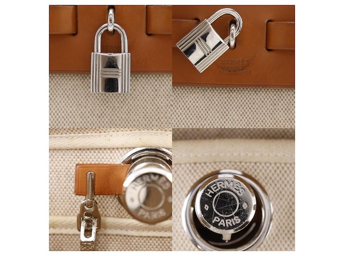 Hermès Hermes Herbag PM Schultertasche Schwarz Beige - Ansicht 14
