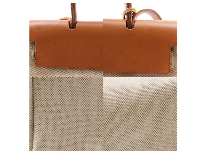 Hermès Hermes Herbag PM Schultertasche Schwarz Beige - Ansicht 8