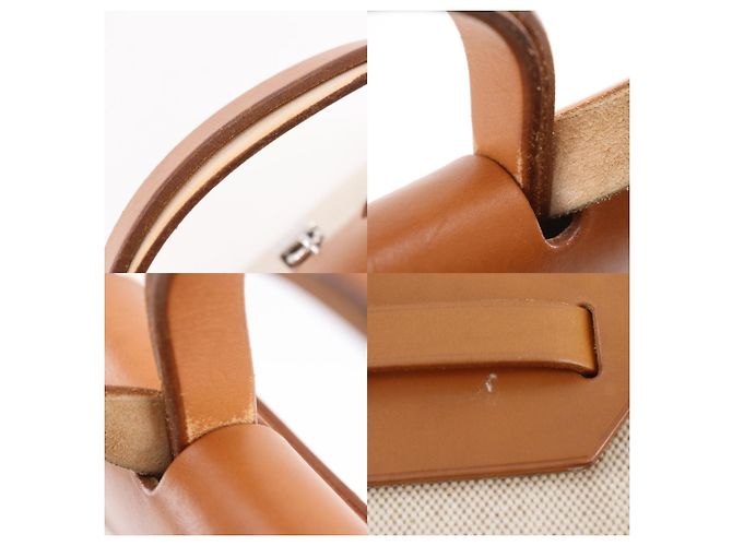 Hermès Hermes Herbag PM Schultertasche Schwarz Beige - Ansicht 9
