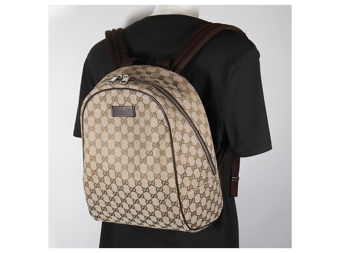 Gucci Brown GG Canvas Backpack - view 16