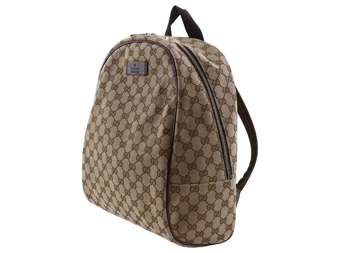 Gucci Brown GG Canvas Backpack - view 2