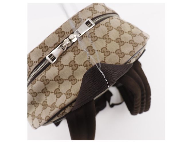 Gucci Brown GG Canvas Backpack - view 5
