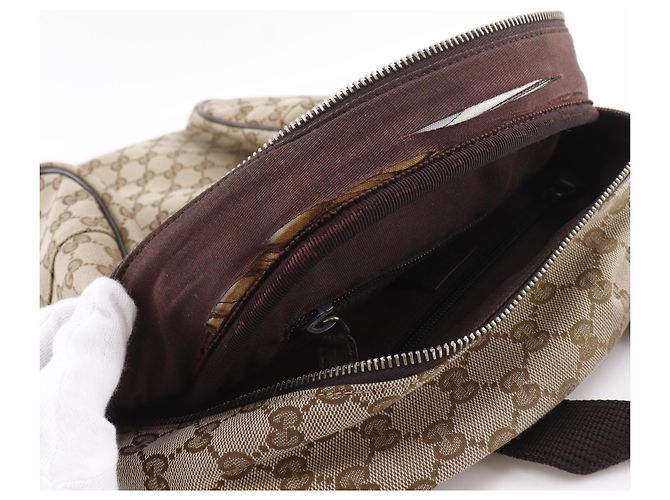 Gucci Brown GG Canvas Backpack - view 9