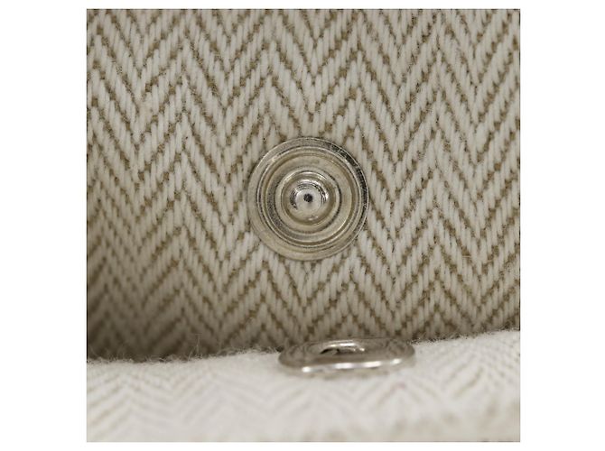 Hermès Pochette Hermes Foolby 20 in Beige Toile Chevron - vista 11