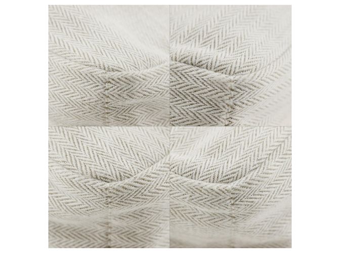Hermès Pochette Hermes Foolby 20 in Beige Toile Chevron - vista 4