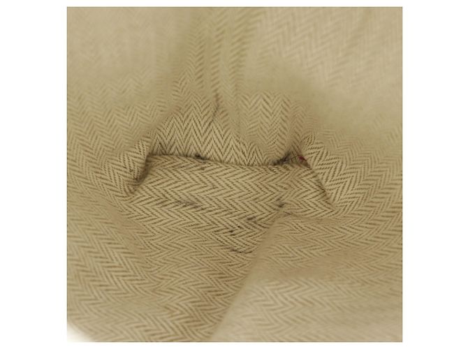 Hermès Pochette Hermes Foolby 20 in Beige Toile Chevron - vista 7