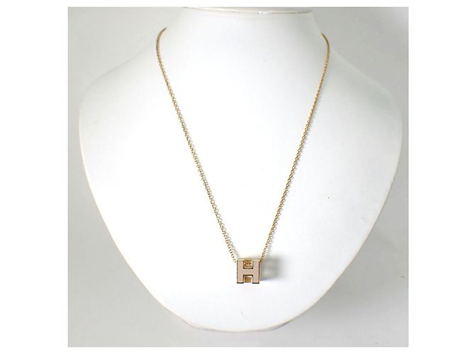 Hermès Colar HERMES H-Cube Gold x Greige - vista 3