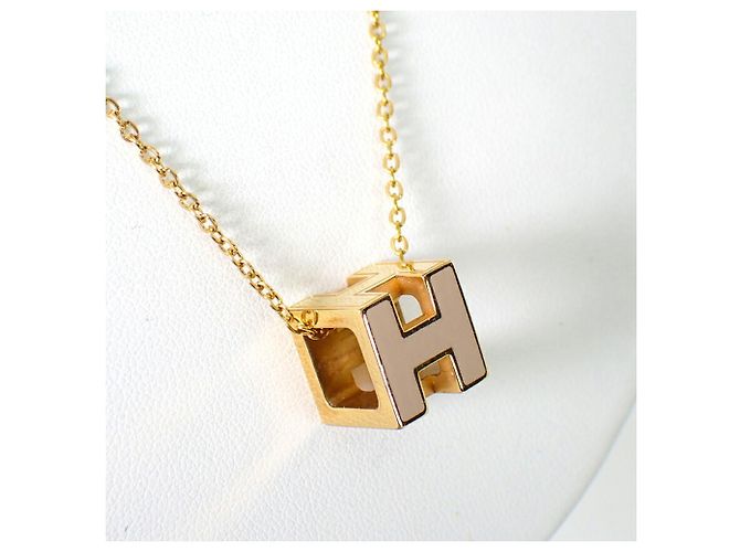 Hermès Colar HERMES H-Cube Gold x Greige - vista 4