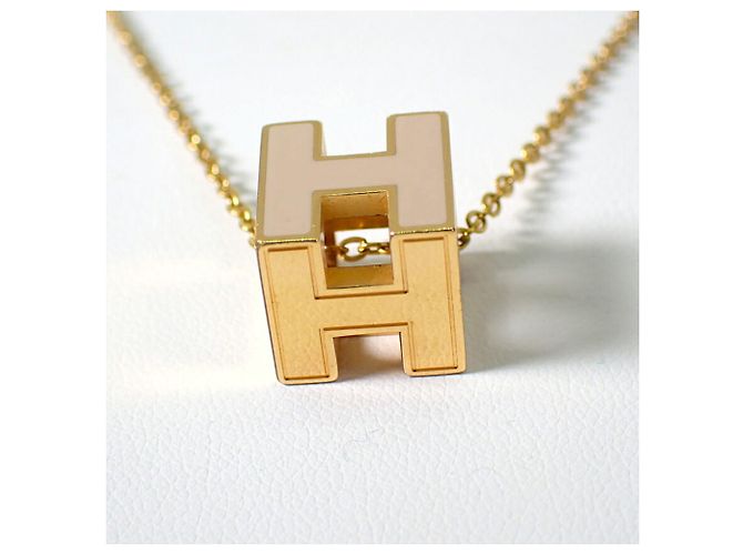 Hermès Colar HERMES H-Cube Gold x Greige - vista 5