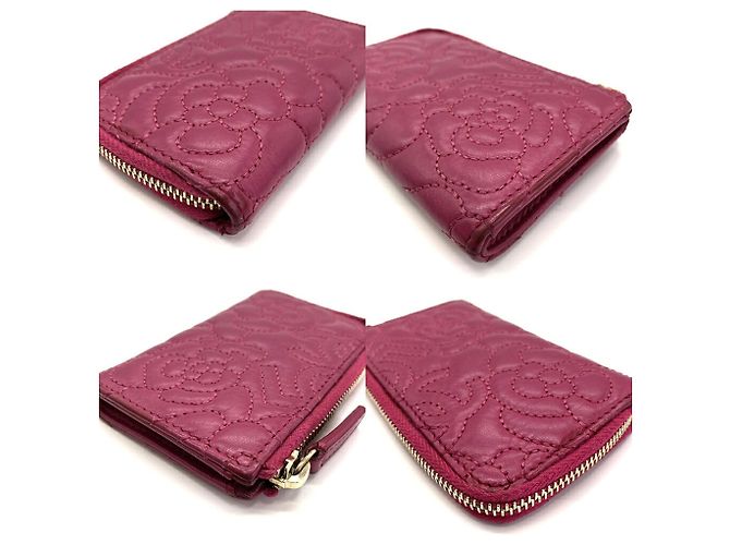 Monedero Chanel Camellia No. 5 Rosa Roja - vista 3