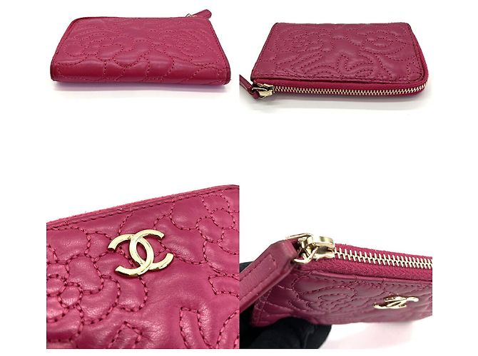 Monedero Chanel Camellia No. 5 Rosa Roja - vista 4