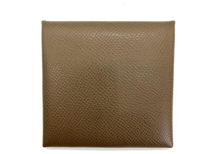 Monedero Bastia en Etoupe Gray Hermès Castaño Gris pardo - vista 2
