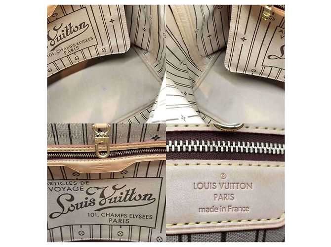 Borsa Tote Louis Vuitton Neverfull MM Marrone Monogramma - vista 5