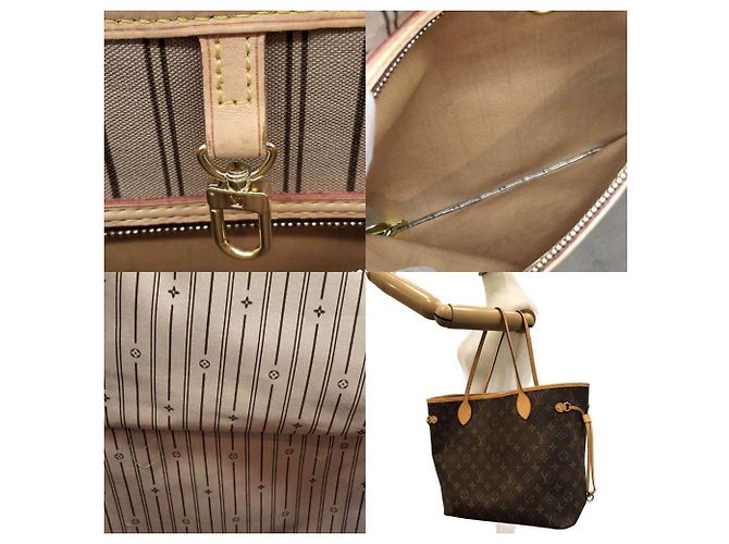 Borsa Tote Louis Vuitton Neverfull MM Marrone Monogramma - vista 6